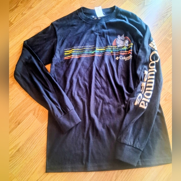 Columbia Other - Columbia NWT Mens Black Shirt, Front Design, Sz S